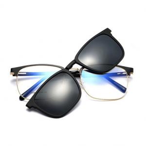 (DHTJ2128)金屬框眼鏡/可拆式太陽眼鏡/時尚套鏡