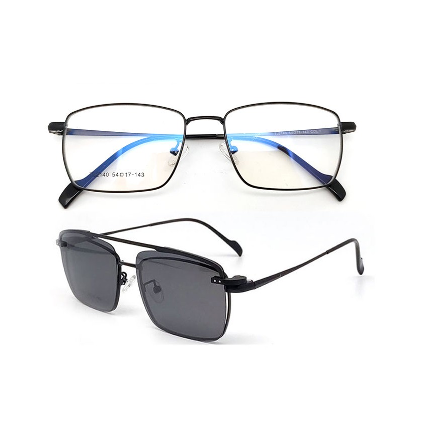 (DHTJ2140)金屬框眼鏡/可拆式太陽眼鏡/時尚套鏡