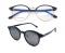 (DHTJ2134)金屬框眼鏡/可拆式太陽眼鏡/時尚套鏡
